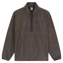 탑텐 23년 남자 소프트 플리스 반집업 티셔츠 브라운 BR