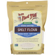 Bobs Red Mill 유기농 스펠트밀가루 통곡물 20 oz (567 g)