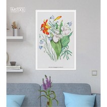 아이엠스톡 인테리어 액자 Wild Orange Lily 캐나다 야생화 006 캔버스액자, 화이트원목