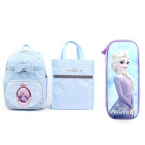 겨울왕국 경량블루 초등 학생 여아 저학년 입학 신학기 선물 백팩 책가방 신주머니 에바2단 필통 세트