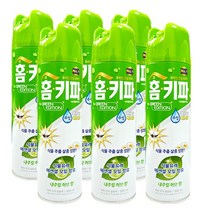 홈키파 에어졸 수성 그린에디션 내추럴 허브향 500ml, 6개