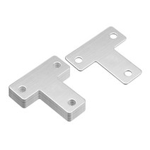 사각 각관 각 파이프 조인트 알루미늄 아연 스텐 uxcell 10pcs 플랫 t 모양 수리 수선 플레이트 40mmx40mm 스테인레스 스틸 결합 브래킷 지원 브레이스, 없음