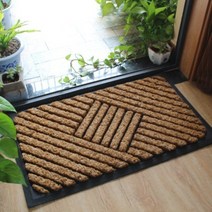 푹신한 코코넛 매트 호텔 야자수 도어 발판 아파트 발매트 미끄럼방지 현관, 450MMx750MM, 07.다이아몬드 격자