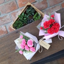 어버이날 카네이션 납골당 봉안당 성묘 산소조화꽃 어린이집 스승의날조화꽃다발, 01.핑크색 카네이션꽃다발, 01.마포장지