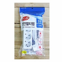롯데일반멀티코드3구1.5M(비닐포장), 단품