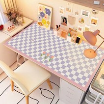바람책상 식탁보 vc 방수 커팅 테이블매트 대학제 매트, 튤립 바둑판, 50센티X80센티, 1개