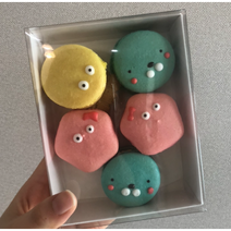 이홈베이킹 윗투명 마카롱상자, 혼합 색상, 50개입