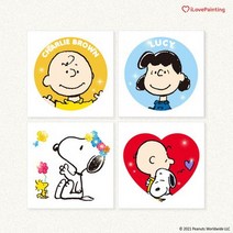 아이러브페인팅 DIY 스티커형 보석십자수 피너츠 스누피 찰리 브라운 1010 큐빅 비즈 구슬, 스티커형_스누피_레드 1010 보석십자수