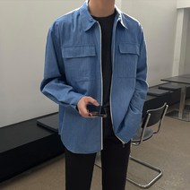 조군샵 조군샵 릴렉스드 데님 셔츠 집업 자켓_JK3908