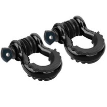 자동차 견인 고리견인 자동차 후크 미국 활 걸쇠 드롭 단조 3/4 D 링 4.75T 오프로드 차량 고무 커버 포함, 04 Black