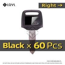 바이크키복사 보조키 열쇠복사 탑케이스 사이드 60Pcs 빈 키 오토바이 혼다 DIO 56 57 Z4 125 SCR100, 01 60 PCS Right