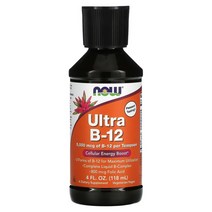 NOW Foods Ultra B-12 5000 mcg 4 fl oz (118 ml), 16 fl oz