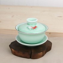 PGM1*^몰물고기 한마리 개완 개합잔 100ml 도자기 원형 다도 미니 손잡이찻 작은찻 예쁜찻 다기 찻잔^*1췤pgm, a^^*옵션없슴