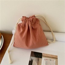 광목파우치 명품화장품 어린이집 친환경 파우치 일본식 심플한 코튼 린넨 원단 1 개 마감 저장 가방 작
