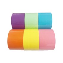 골프공 테이프공 만들기 DIY 공 놀이 반짝이 끈끈이 볼 찐득볼 말랑이 끈적볼 한세트 10개, 03. 가로 6cmx세로 10m타입 6컬러랜덤발*한세트