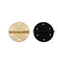 소품가구 플라워 원형경첩 38mm / 도어 정첩 서랍장 가구장 힌지 거실장 부속 철물 꺽쇠 수납장, 2) 흑색(1ea)