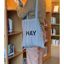 헤이 에코백 HAY hay cotton bag 쇼퍼백 black dot strip 2종