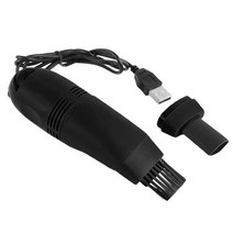 차이슨청소기 가성비무선청소기 자취방청소기 미니 키보드 진공 청소기 범용 usb 충전 휴대용 노트북 모니터 브러시 먼지 청소, 검은색