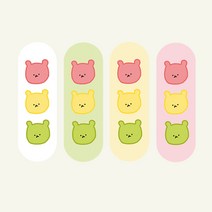 신호곰 무지개 캐릭터 모모밴드 스탠드팝 스마트톡, 화이트, 1개