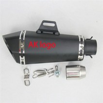 범용 3651mm 오토바이 배기 장치 Dbkiller 스티커 또는 레이저 로고 머플러 포함 Z900 GSXR1000 SV650 R6 R3 ZX6R ZX10 MT07 용, black laser Logo