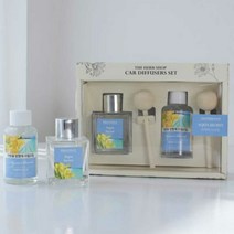 [KT알파쇼핑]더 허브샵 차량용 디퓨저 선물세트 50ml+50ml 자동차 드라이브, 더허브샵 차량용 디퓨저 선물세트 50ml/화이트머스크