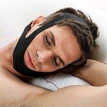 코골이 밴드 triangular chin rest anti snoring belt 교정 입 호흡 anti snoring device 수면 품 향상 수면 관리 도구, 검은색