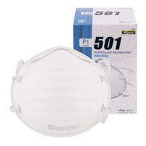 파인텍 501 2급 방진 마스크 산업용 공업용 80개, 화이트