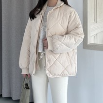 [행복여] 이중 퀼팅 포켓 웰론 패딩 점퍼