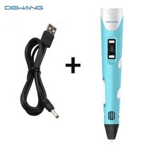 DEWANG- Sango YTB 블로거 위한 동일한 3D 인쇄3d펜 들위한 DEWANG 펜 LCD 스크린 가진 그림 인쇄 PLA 아 bs 필라멘트 생일 선물 기술 3d 플라스틱 소, 02 blue pen