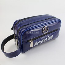 Mercedes 벤츠 유광 남성 골프 클러치백, 블랙
