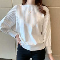 프리티글라라 여성 긴팔 티셔츠 간절기 라운드 가오리핏 nt -001