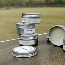 소이캔들 휴대용 틴케이스 캔들 미니향초, 퓨어화이트