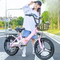 주니어 접이식 자전거 초등학생 중학생 16 18 20 22인치, 보라색 접이식 스포크 휠
