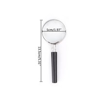 휴대용 돋보기 유리 핸드 헬드 돋보기 고화사 독서 눈 Loupe, 50mm