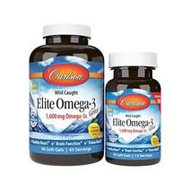 칼슨랩스 엘리트 오메가3 젬스 피쉬 오일 소프트젤스 레몬 향미 120 카운트 800 mg