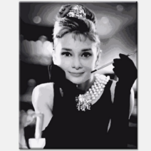 (국내배송/당일출발) 모모픽스페인팅 H11 티파니에서 아침을 40x50cm DIY명화그리기 유화 인물 오드리 햅번 따라그리기 액자 소품 취미 그림