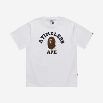 베이프 x JJJ자운드 컬리지 티셔츠 화이트 BAPE x JJJJound College T-Shirt White
