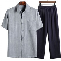 남자 반팔 셔츠 여름 쿨 차이나카라 린넨 빅사이즈 와이 코디 정장 시어서커 긴팔