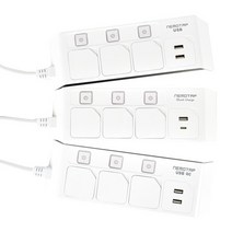 네모탭 3구 개별 스위치 고속충전 C타입 USB 멀티탭, 네모탭USB 개별3구 고속충전 A타입 3m, 상세페이지 참조6