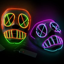 야광맨 LED 왕눈이 엑스 마스크 가면 1pcs (AA배터리 2개 포함) (색상랜덤) 행사 파티 용품 선물