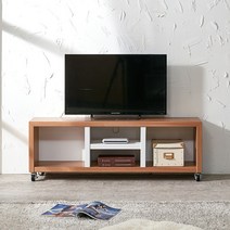 [엣지퍼니처]롤링 1200 이동식 거실장, 아카시아화이트