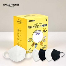 KF94 카카오 페이스V 마스크 새부리형 대형 30매, 블랙, 프로도