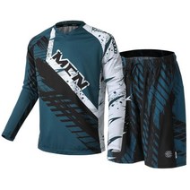 브랜드없음 MCN MTB 산악자전거 긴팔+반바지 의류 세트 스피디