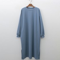 퍼니걸스 5450 데일리 무지 라운드 트임 롱 원피스 여성의류