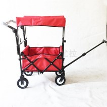 유라 아웃도어 캠핑카 접이식 슈퍼마켓 장보기 캐리어 카트 작은 짐카트, 레드 미니 럭셔리