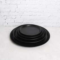 CRAART 블랙 호텔웨어 싱글 접시 5size, 12인치