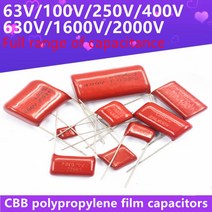 슈퍼캐패시터 10PCS CBB22 폴리 프로필렌 필름 커패시터 63V 100V 250V 400V 630V 1600V 2000V 전체 시리즈 104 105 225J 1 미크로포맷 2, CHINA_1600V 105J 1UF 30P