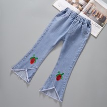 스키니 러브 진 꽃무늬 청바지