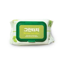 그린터치물티슈(100매 캡형) 국산 아기 유아 대용량물티슈 물티, 단품