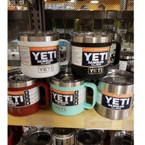 예티 램블러 스테인레스 스틸 텀블러 뚜껑세트 머그컵 14oz/415ml 22종택1, 레드와인